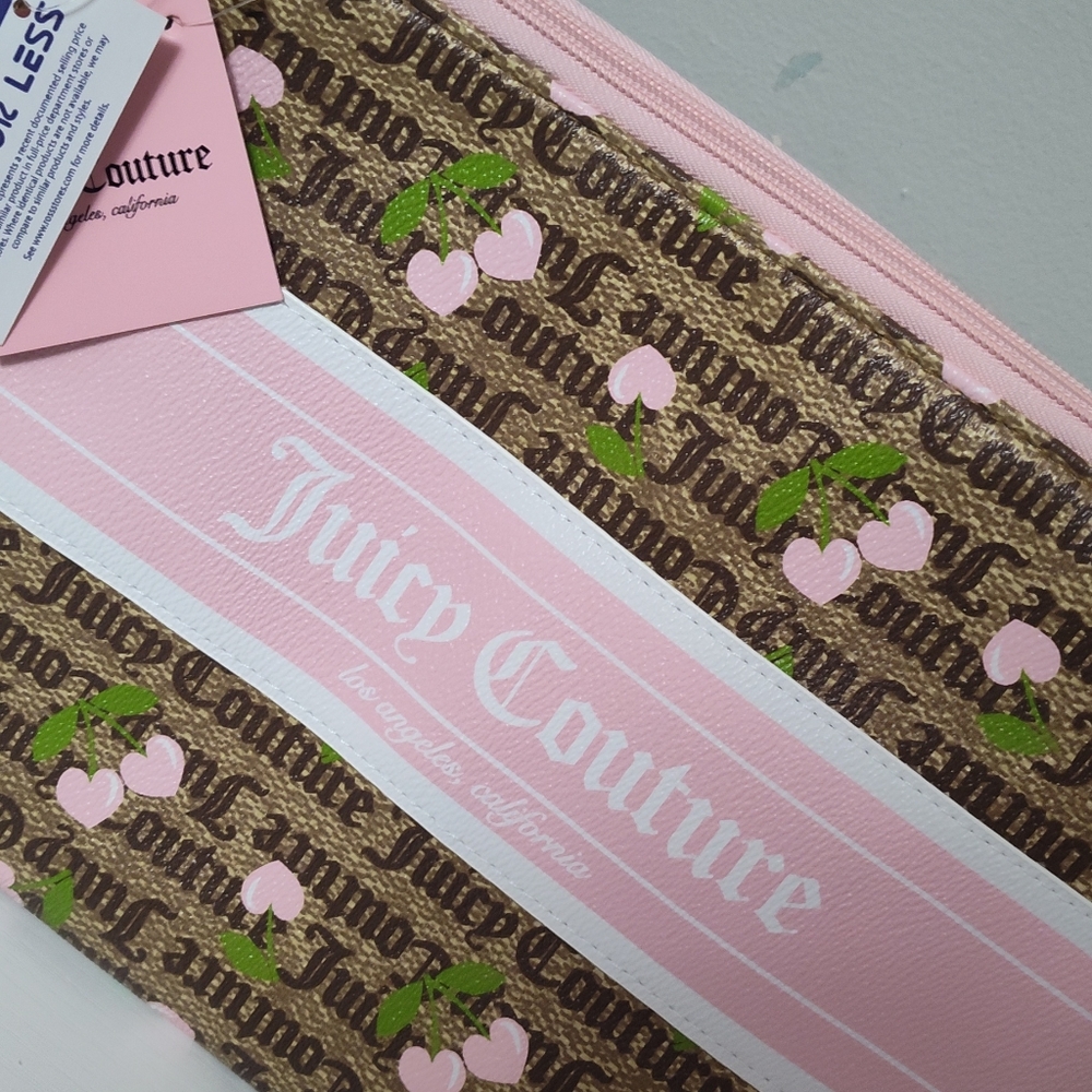 Juicy Couture Pink and Brown Cherry Pouch